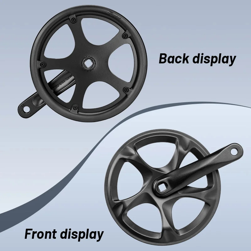 Bike Crankset 52T Single Chainring Bike 152mm Crank Arm Set for 6/7/8 Speeds City Bike,Fat Bike,E-Bike,Folding Bike Accessories