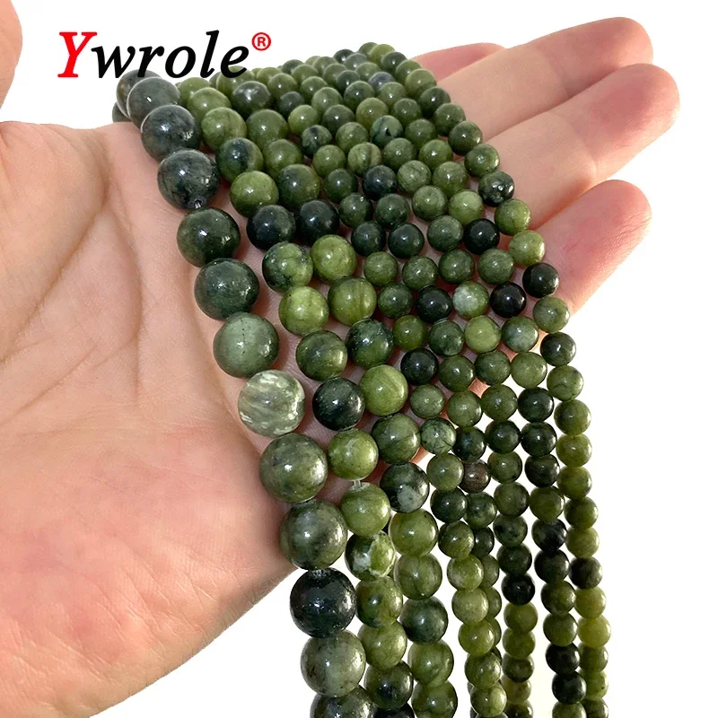 AAA Natural Green Southern Jade Stone Beads Loose Round Gemstone For Jewelry Making DIY Bracelet Earrings Accessories 4-12MM