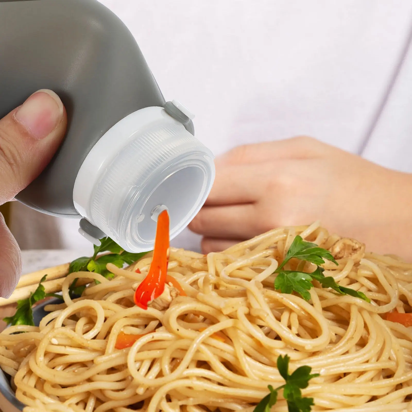 4Pcs High Performance Squeeze Bottles for Sauces Silicone PP Construction Non Leak Condiment Dispenser Ideal for Kitchen Cooking