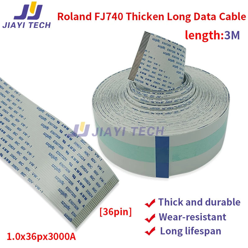 1Pcs For Roland 36Pin Long Flat Data Cable for Roland FH-740 FJ-740 FP-740 RA-640 RS-640 XF-640 FFC Flat Data Cable