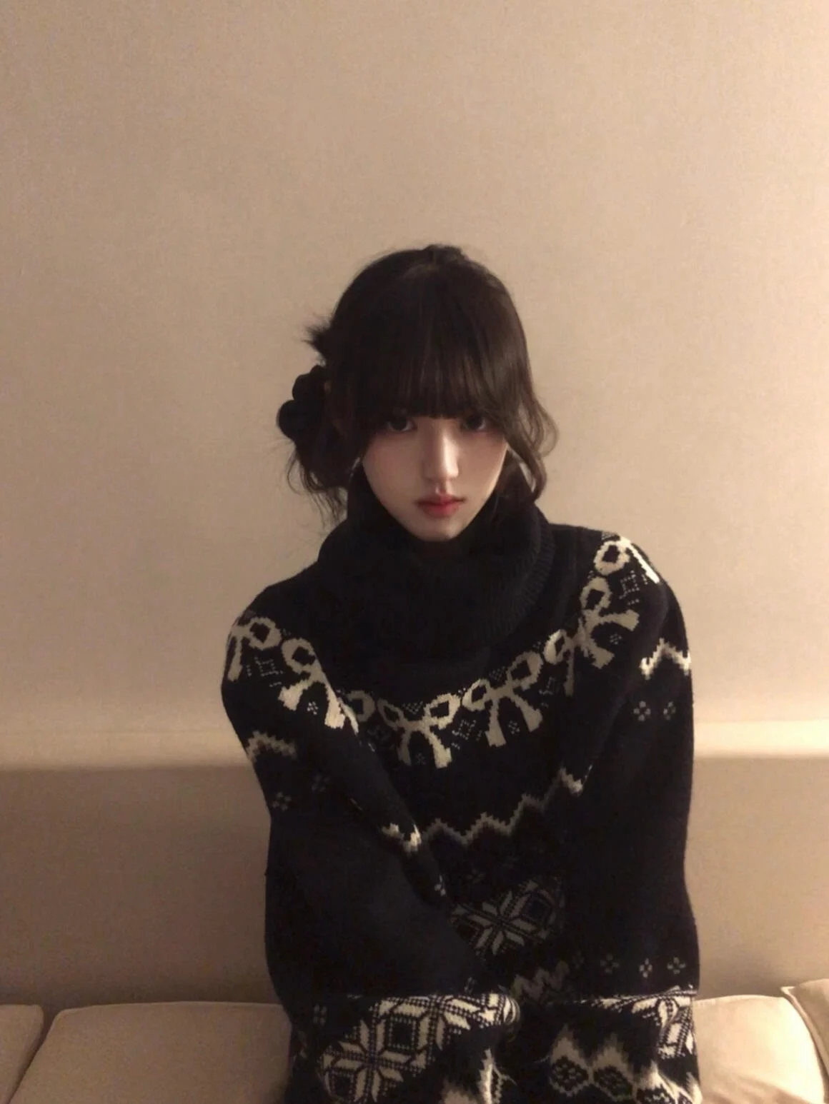 Suéter Holgado Retro Americano de Punto Fair Isle para Mujer, Conjunto de Otoño Invierno, Estilo Delgado y Moderno