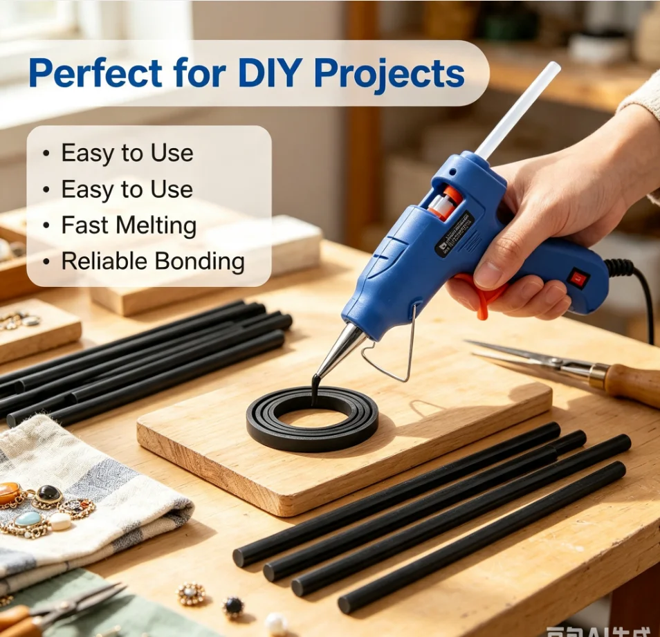 5pcs 10pcs Black Hot Melt Glue Sticks 7mmx100mm Adhesive Home DIY Tools for Hot Melt Glue Gun Craft Album Repair Glue Stick
