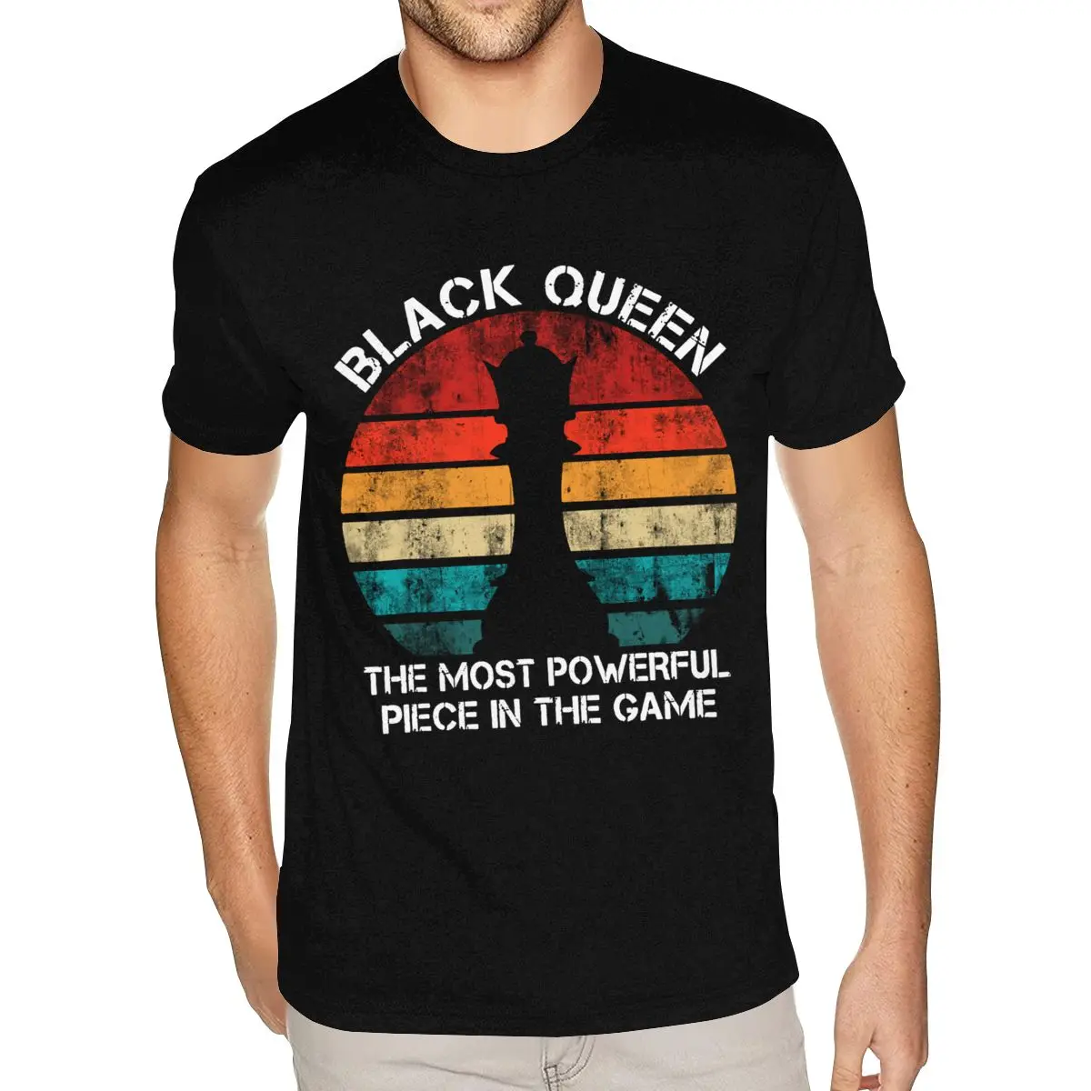 Short Sleeve Crew Neck Pure Cotton Black Queen The Most Powerful TeeShirts Best Selling Men's S T-Shirts