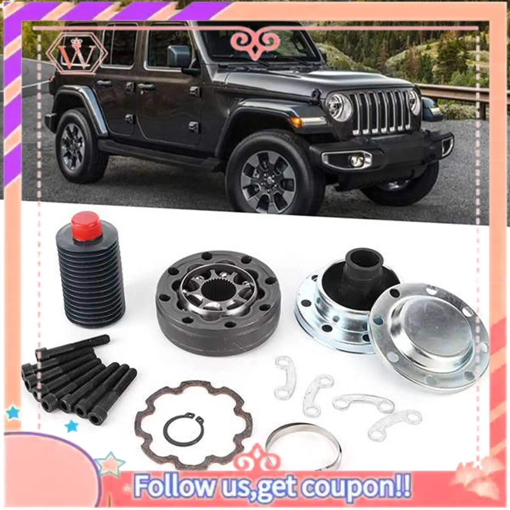 

A88U-Driveshaft CV Joint Kits 932‑306 Propeller Shaft Head Fit For Jeep JK 2007‑2018 932306