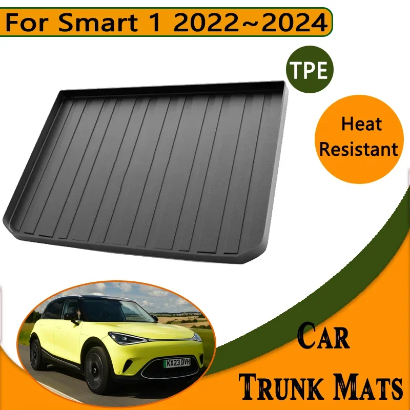 Car Trunk Cushion for Smart 1 2022~2024 Smart #1 Floor Mats Waterproof Carpet Anti-scratch Liner 3D TPE Storage Pad Accessories