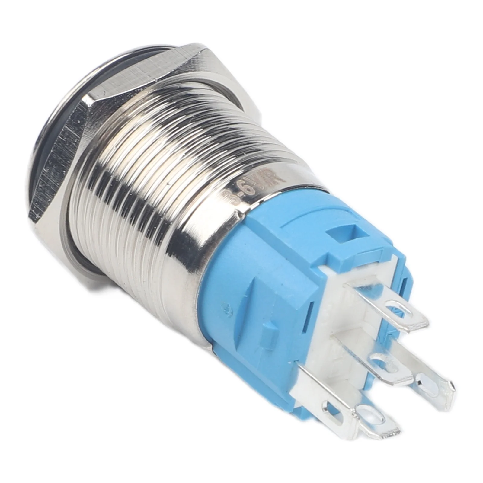 Compact Stainless Steel Push Button Switch 16mm Momentary Function with IP66 Protection and Bright LED Ring Light for Easy Use