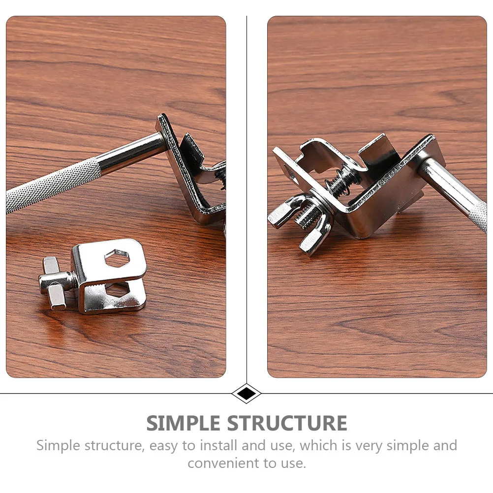 

Tambourine Clip Cowbell Clamp for Bass Drums Mounting Bracket Accessories Holder Hoop Arm