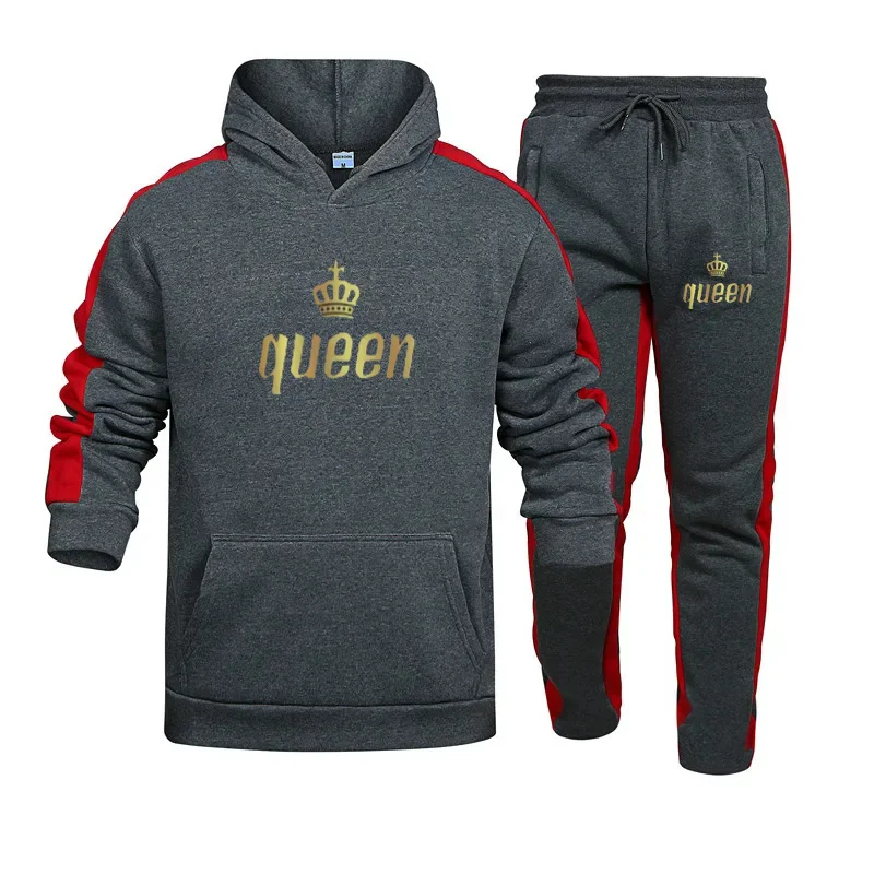 New Autumn and Winter High Quality Sportswear Suit Couple 2-piece Sweater + Sweatpants Sportswear Hoodie Casual Men\'s Suit