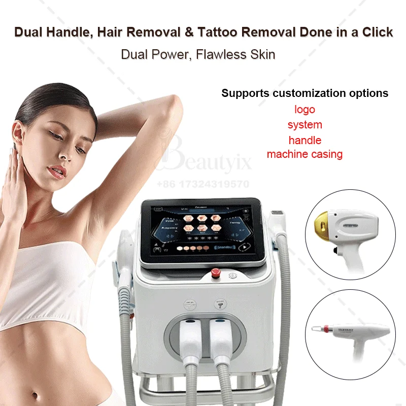 

2 in 1 4000W 4-Wavelength 755/808/940/1064nm Diode Laser Hair Removal & Pico Laser Machine Professional Beauty Salon Equipment