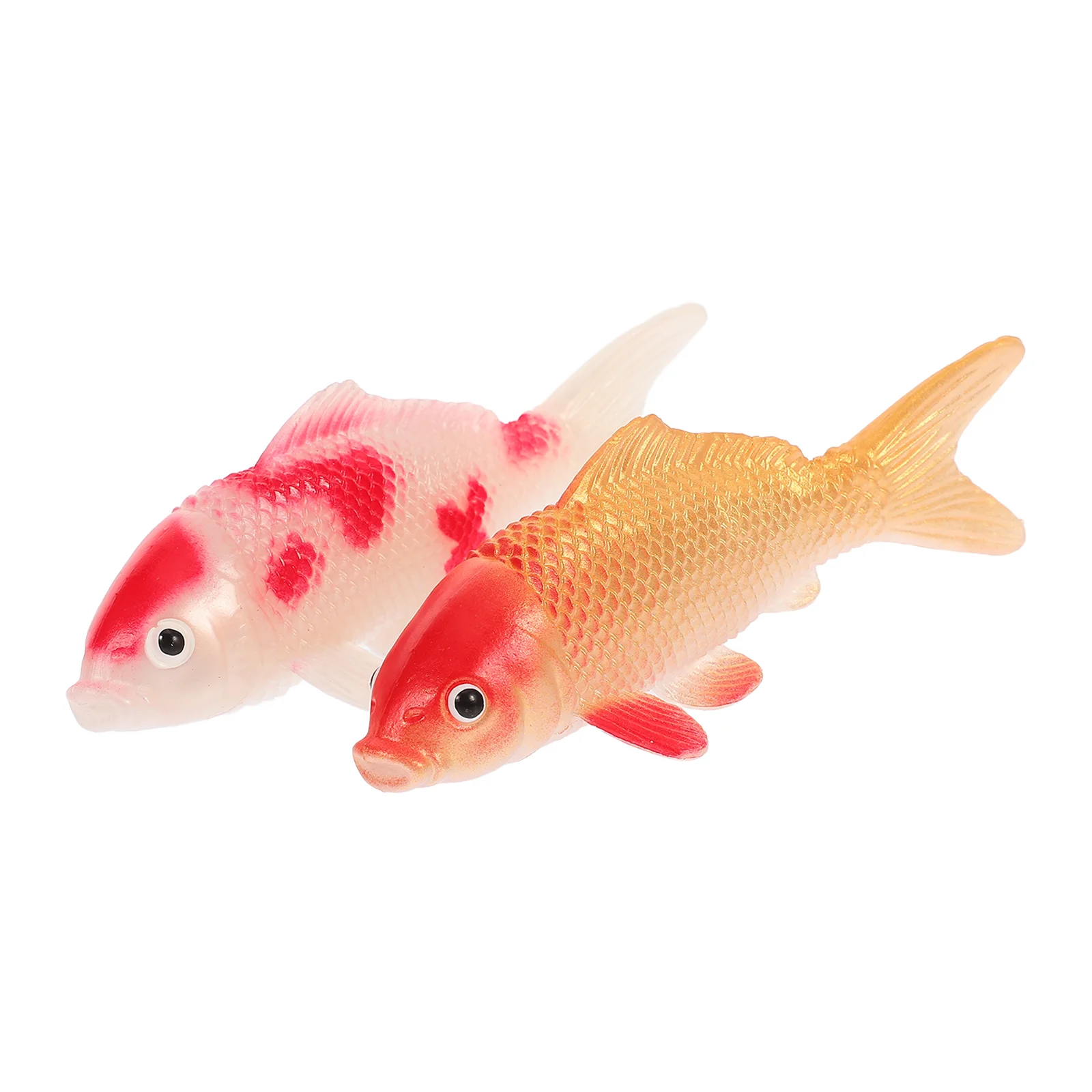 2 Pcs Mini Goldfish Decor Koi Model Tank Figure Home Floating Aquarium Figurines Artificial