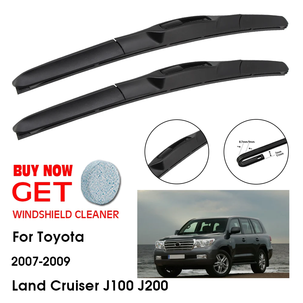 

Car Wiper For TOYOTA Land Cruiser J100 J200 24"+22" 2007-2009 Front Window Washer Windscreen Windshield Wiper Blades Accessories