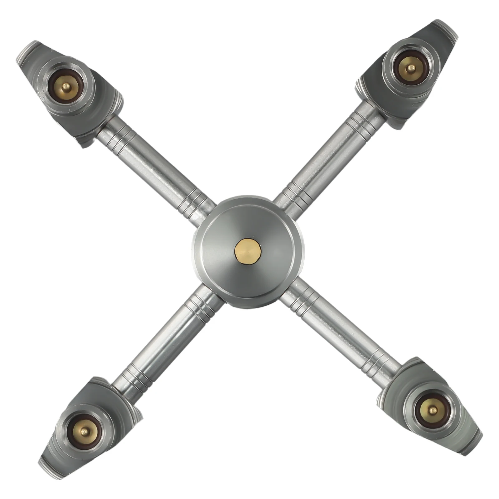 

Разъем-удлинитель бака газораспределителя, 4 выхода, безопасный и удобный, подходит для адаптера для походной печи, серебристый