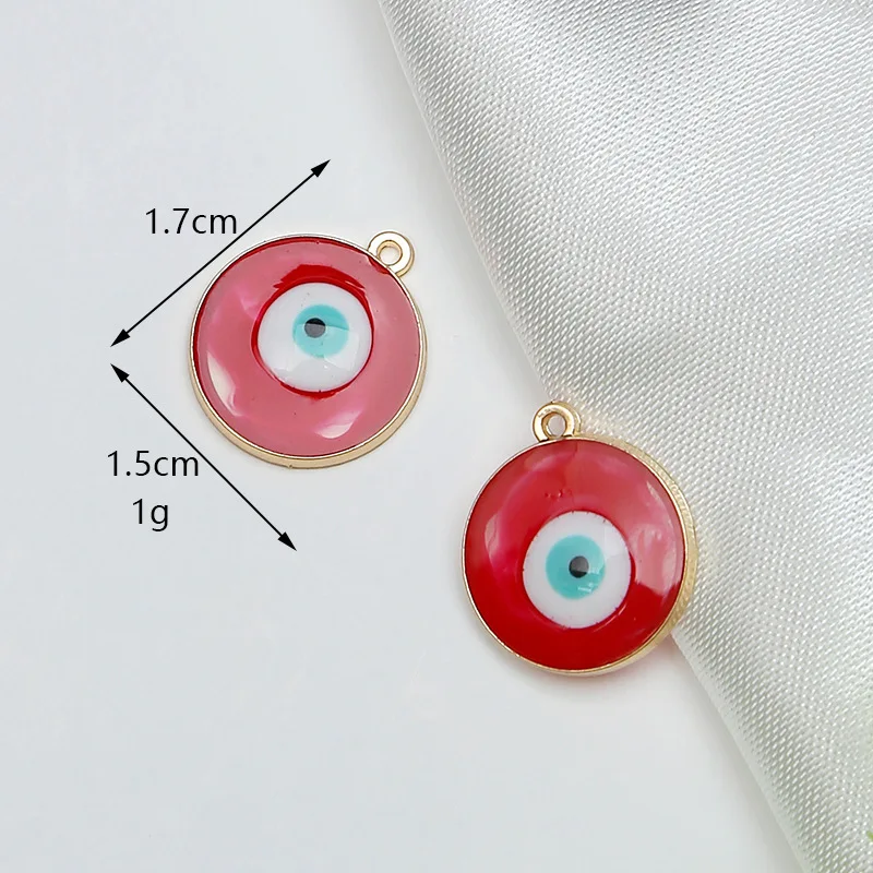 10pcs New Moon Alloy Small Pendant Multi-Color devil Eye Charms for Jewelry Making  Earrings Necklace Jewelry Accessories view 4