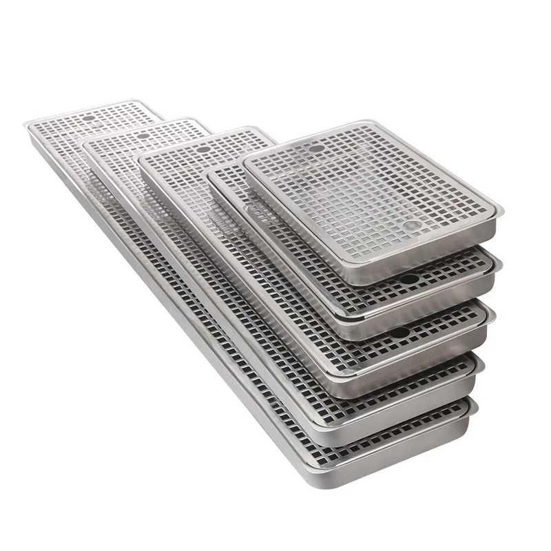 50Cm rectangular tray drain filter tray bar wine column drip tray 304 stainless steel