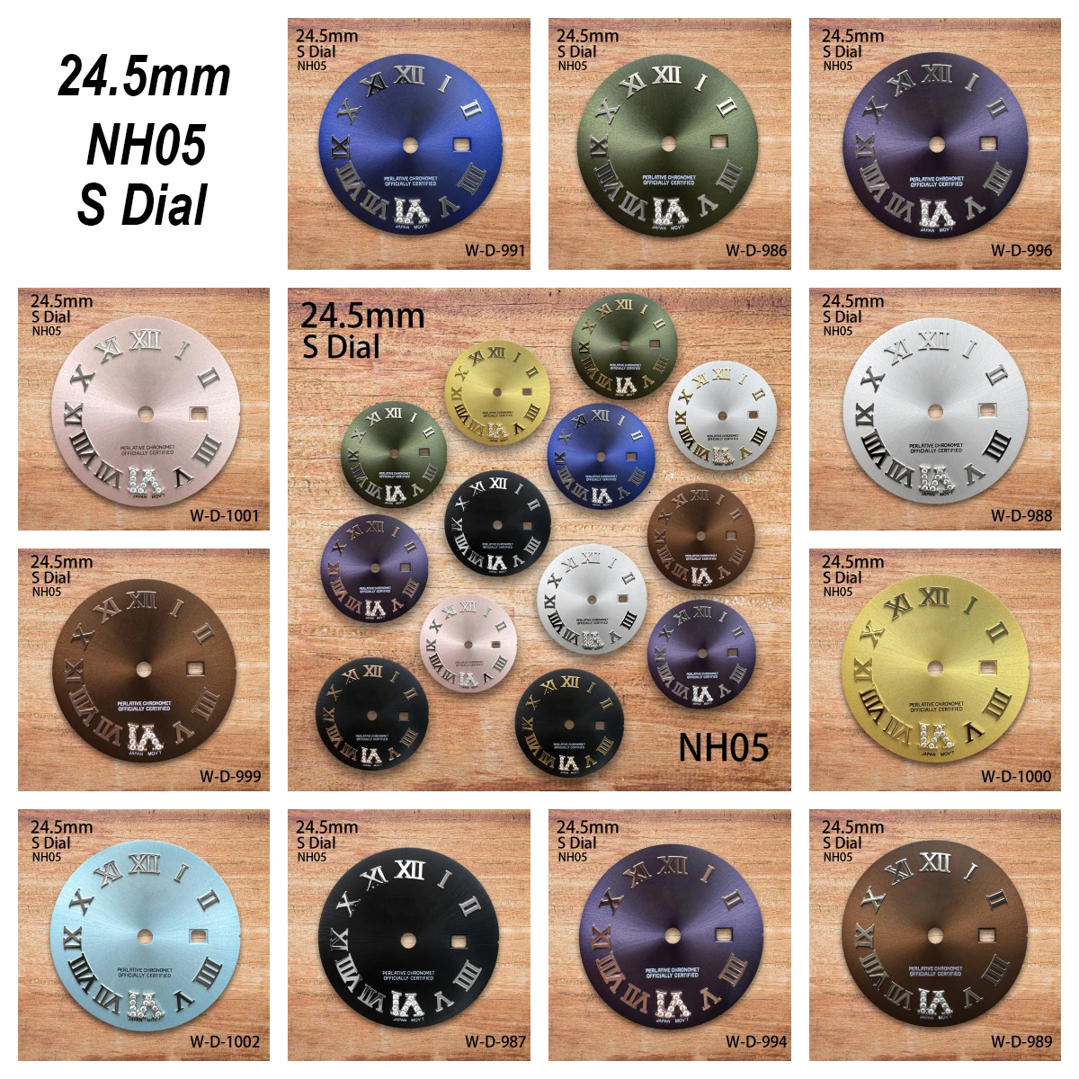 

24.5 mm S Logo High-Quality Roman Numeral Dial Suitable For NH05 Movement Watch Modification Accessories