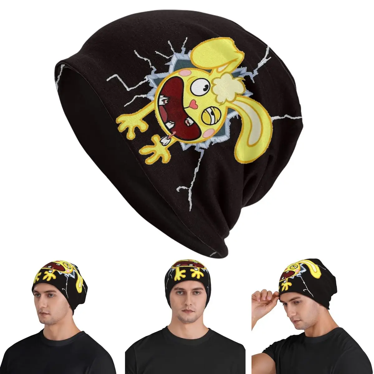 

Шапки-бини Happy Tree Friends Skullies, теплая осенне-зимняя уличная шапка, вязаные шапки для мужчин и женщин, Adul