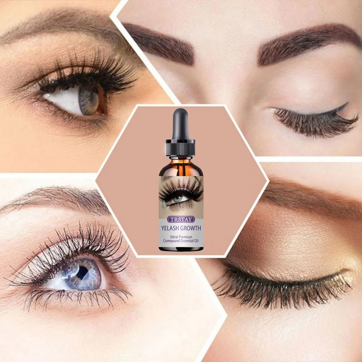 Powerful Eyelashes Growth Serum Eyebrow Growth Oil Essential Oils Essence Fast Growth Liquid Essential Oil Eyelash Enhancer