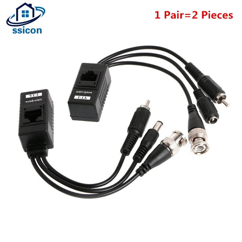 

CCTV Coax BNC Video Power Balun Transceiver to CAT5e 6 RJ45 Connector For 5MP/3MP/1080P/960P AHD/CVI/TVI/CVBS Camera