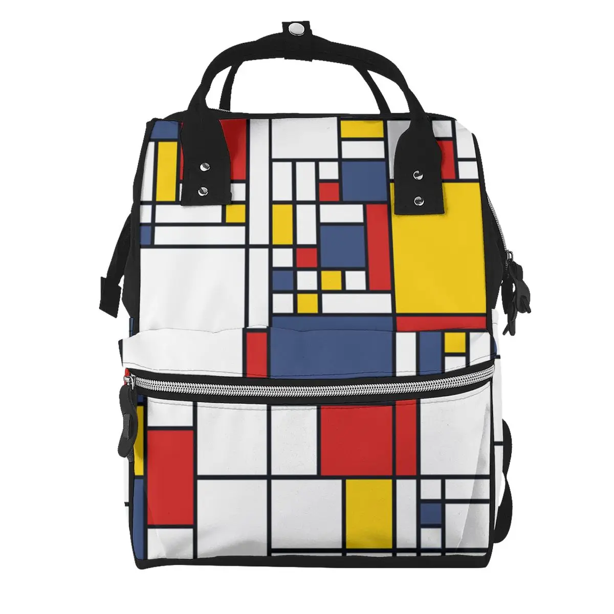 Piet Mondrian Student Backpack School Bag Hiking Travel Daypack for Men Women Bookbag Shoulder Bags