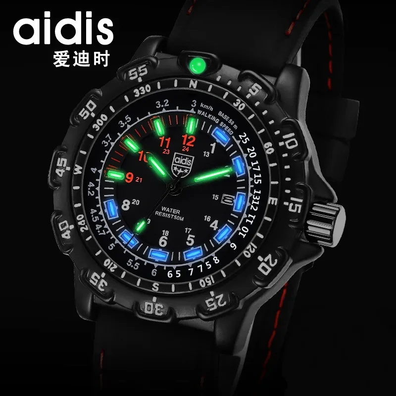 Waterproof luminous men watch tactics outdoor multifunctional men quartz watch explosions