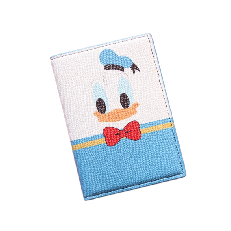 Disney Cartoon Donald Duck Passport Cover for Boys Travel Passport Case for Children Cute Card holder Passport Cover New Gifts