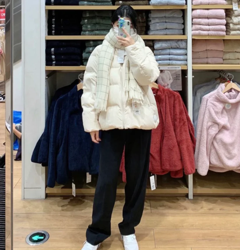 

Повседневная ветрозащитная водонепроницаемая женская пуховая куртка-пуховик с капюшоном, длинными рукавами и застежкой-молнией, теплая верхняя одежда