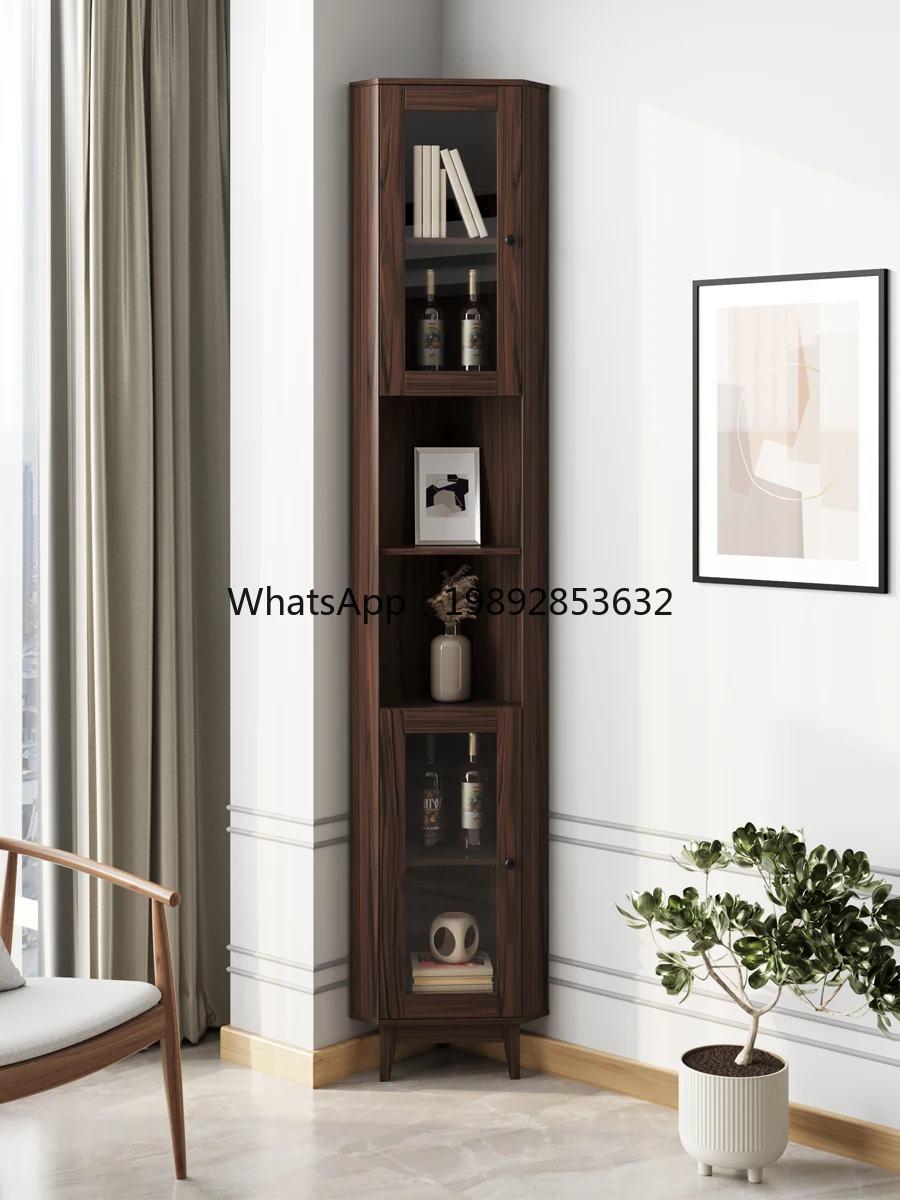 ZZXL Triangle Cabinet Corner  Wine Cabinet Bedroom Corner Side Cabinet American