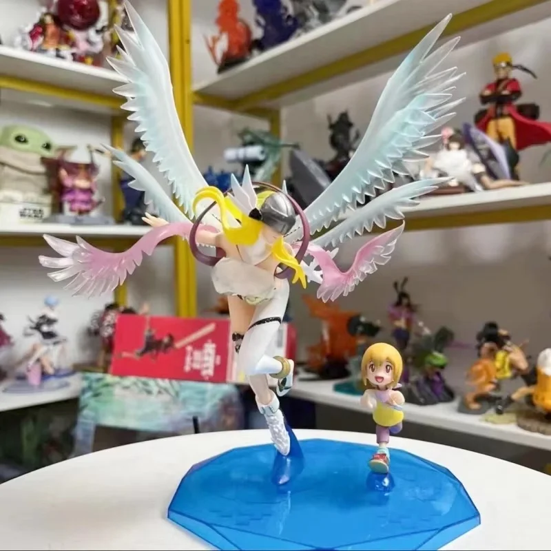 Digital Adventure Anime Action Figure Angewomon Magnaangemon Figurine Angewomon Figure Pvc Model Doll Toy Collection Desktop