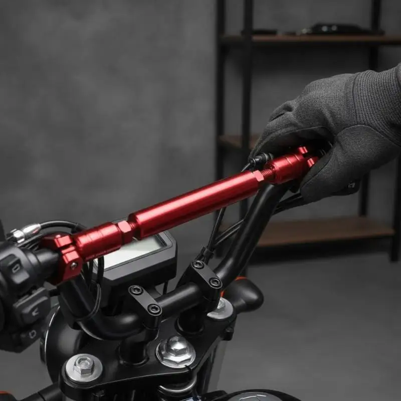 【CR】Motorcycle Thick Balance Bar Universal 22mm Aluminum Crossbar Strengthen Handlebar Extended Moto Handle Grip Reinforce Lever