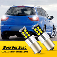2PCS LED Backup Light Bulb Reverse Lamp P21W 1156 BA15S For Seat Exeo 3R ST Inca Leon MK1 1M MK2 1P Toledo MK2 1M MK3 5P MK4 KG