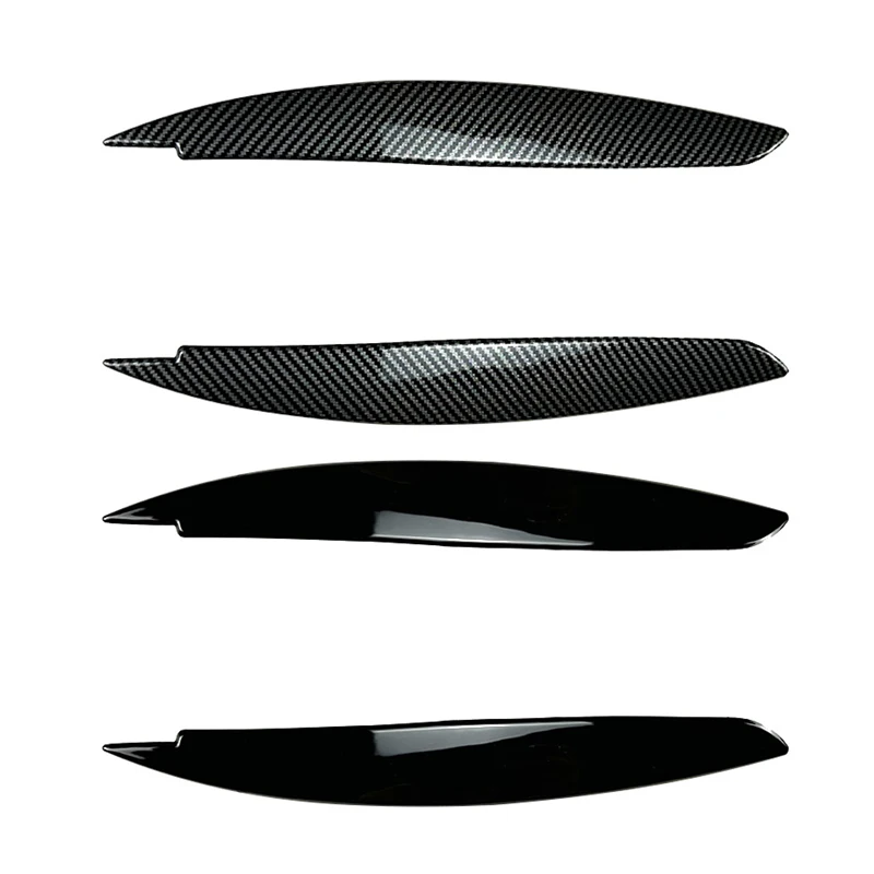 

Car Front Headlight Eyebrows Eyelid Sticker Trim Body Kits for BMW 1 Series E81 E82 E87 E88 2004-2014 Gloss Black/Carbon Look