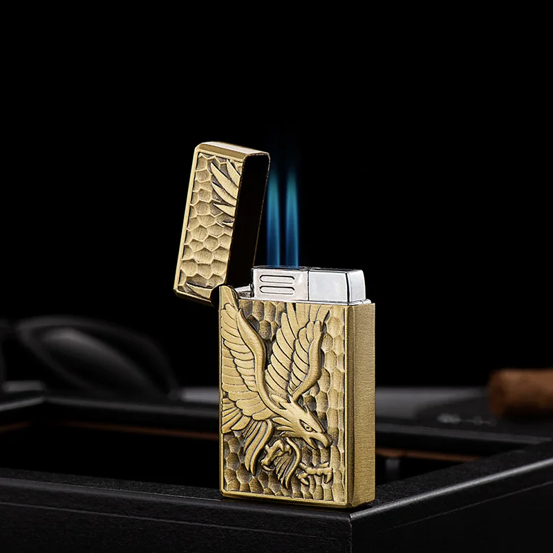 

New Cigar Igniter Metal Lighter Smoke Butane Inflatable Windproof Cigarettes Lighters & Smoking Accessories Factory Direct Sales