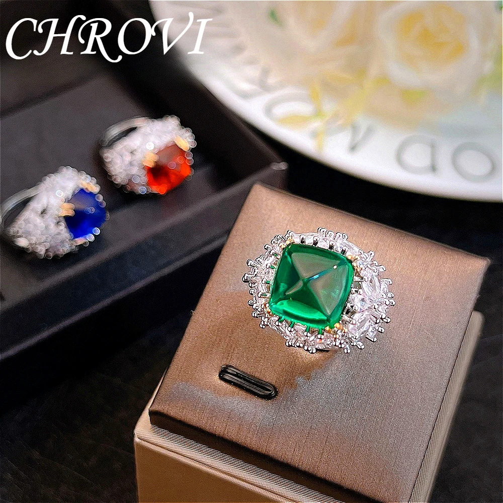 Medieval 925 sterling silver green diamond sugar tower ring for women. Full diamond royal blue Fendahl gemstone ring.