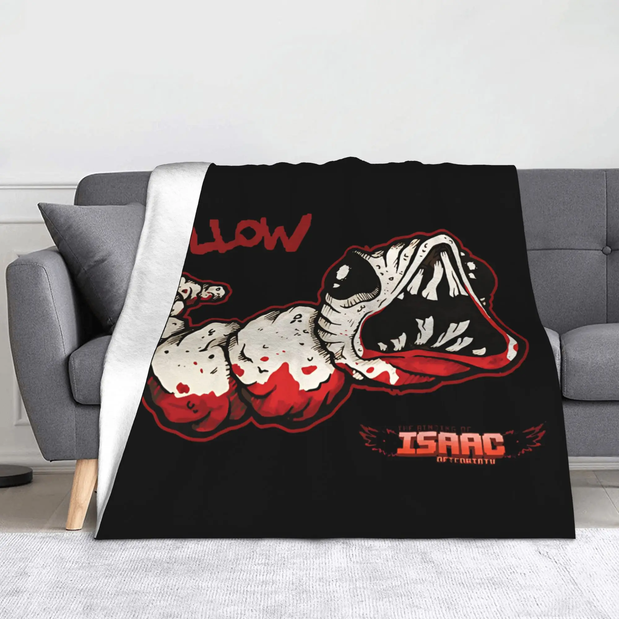 The Binding of Isaac The Hollow Flannel Throw Blanket Cartoon for Couch Knitted Blanket Outdoor Lightweight Portable Quilt