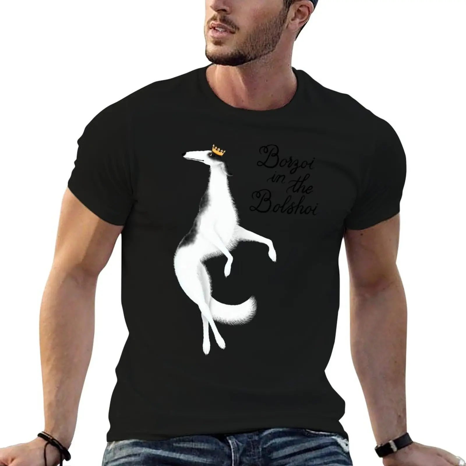 Borzoi in the Bolshoi T-Shirt Work Outdoor T-Shirt for Men