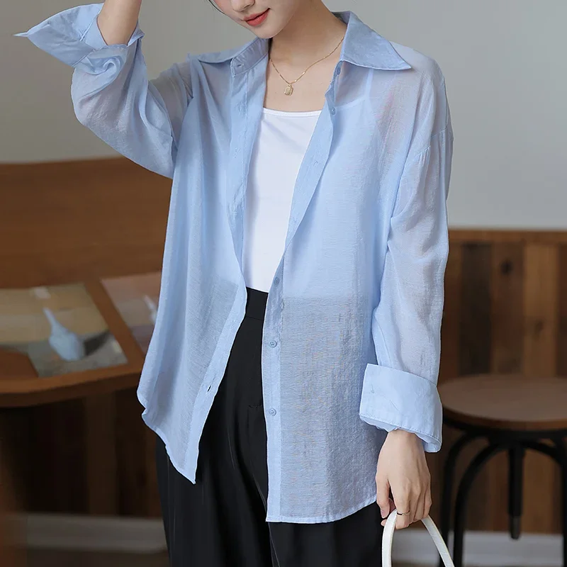 Fashion New Casual Long Sleeve Turn Down Collar Women Shirt White Shirt Blouse Women Tops Blusas Para Mujer Shirts Blouses A523