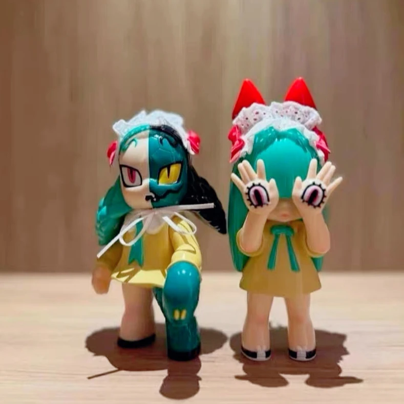 

Unbox Cat Girl Abao Dede Freakbabi Kiiti Memi Monster Cat Ghost Doll Sofubi Toy Collection Art Designer Toy Decor Gift