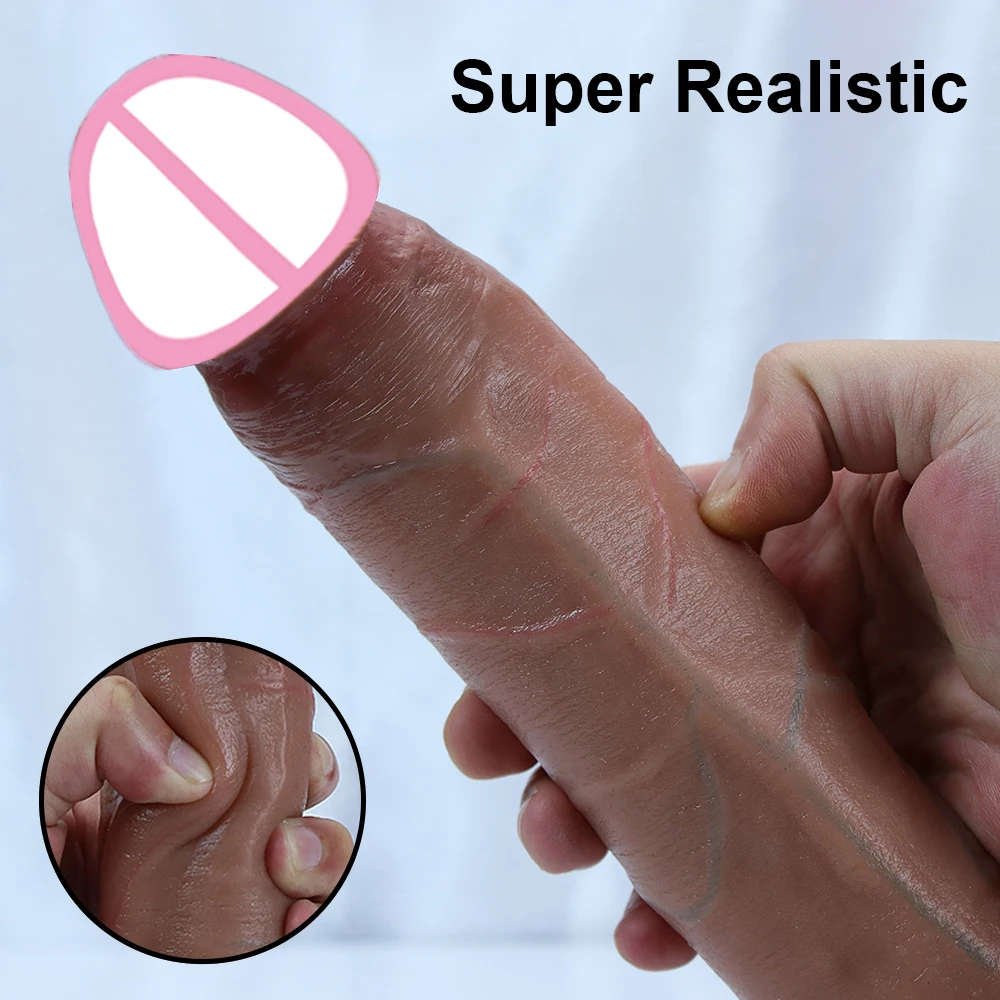 Soft Sexy Machine Realistic Dildo Big Penis Silicone Suction Cup Sex Toys For Woman Men Anal Plug Erotic Masturbation Huge Dick