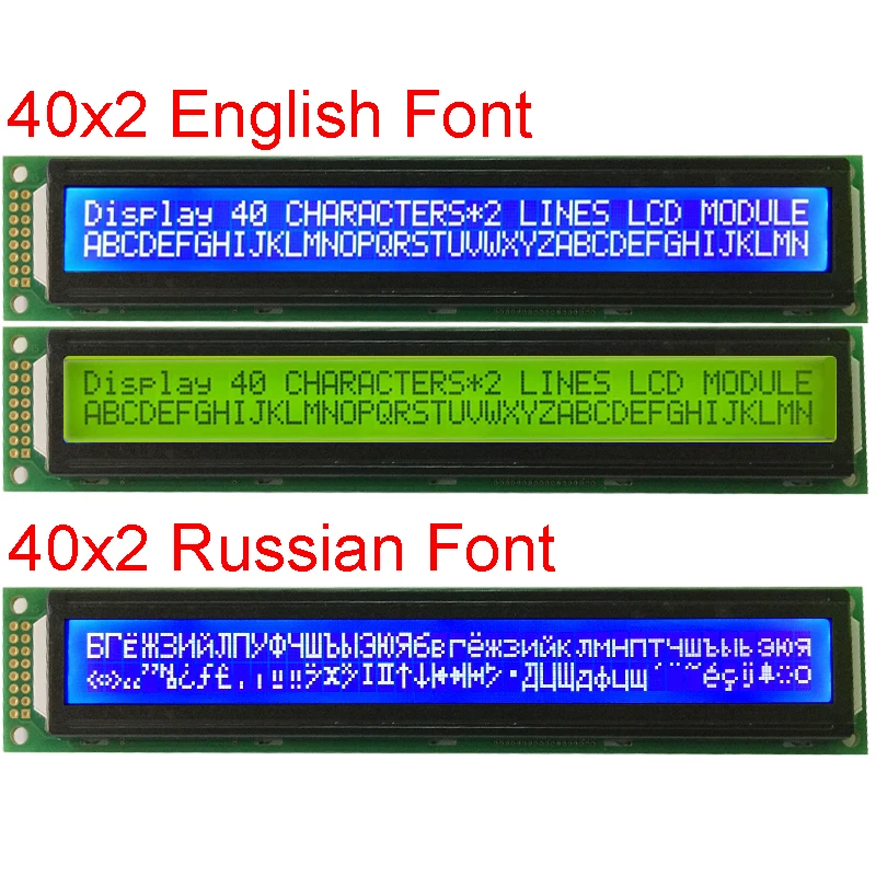 Wyświetlacz LCD 40x2 402A 4002A z rosyjskimi cyrlicznymi i angielskimi czcionkami, moduł I2C LC4021 zamiast LMB402C PC4002-B TM402C WH4002A AC402A
