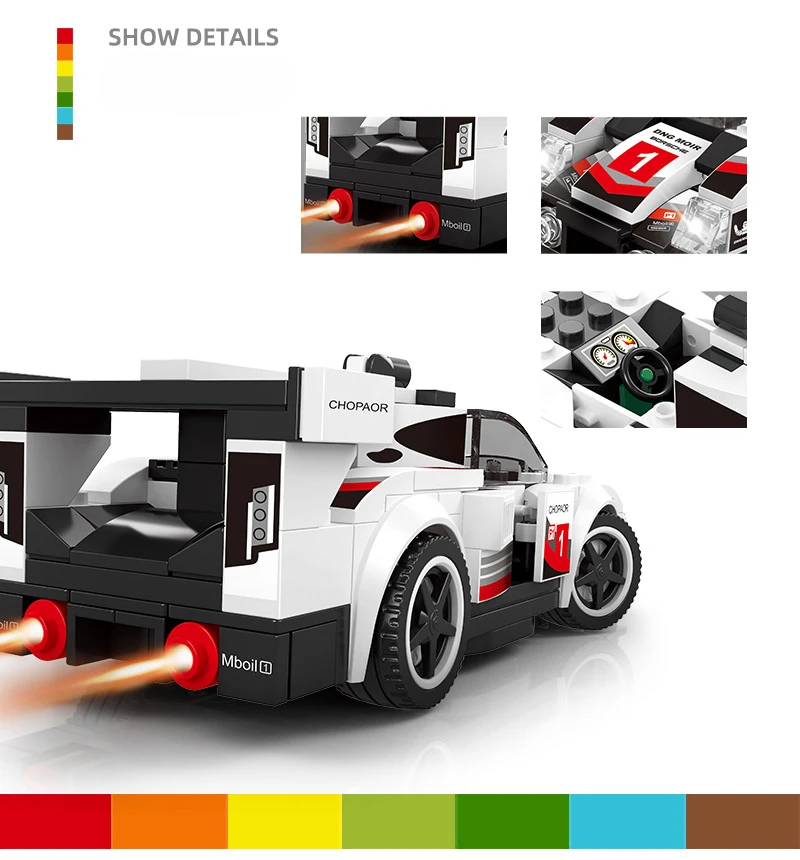 Moc série de corrida doméstica pequena partícula bloco de construção super carro esportivo montado crianças tijolos brinquedos