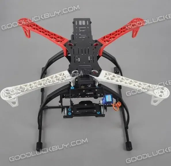 طقم إطارات FLYCAT MWC X-Mode Alien Multicopter مع انزلاق هبوط طويل القامة + 2 PTZ كوادكوبتر من الألياف الزجاجية مع انحراف مزدوج