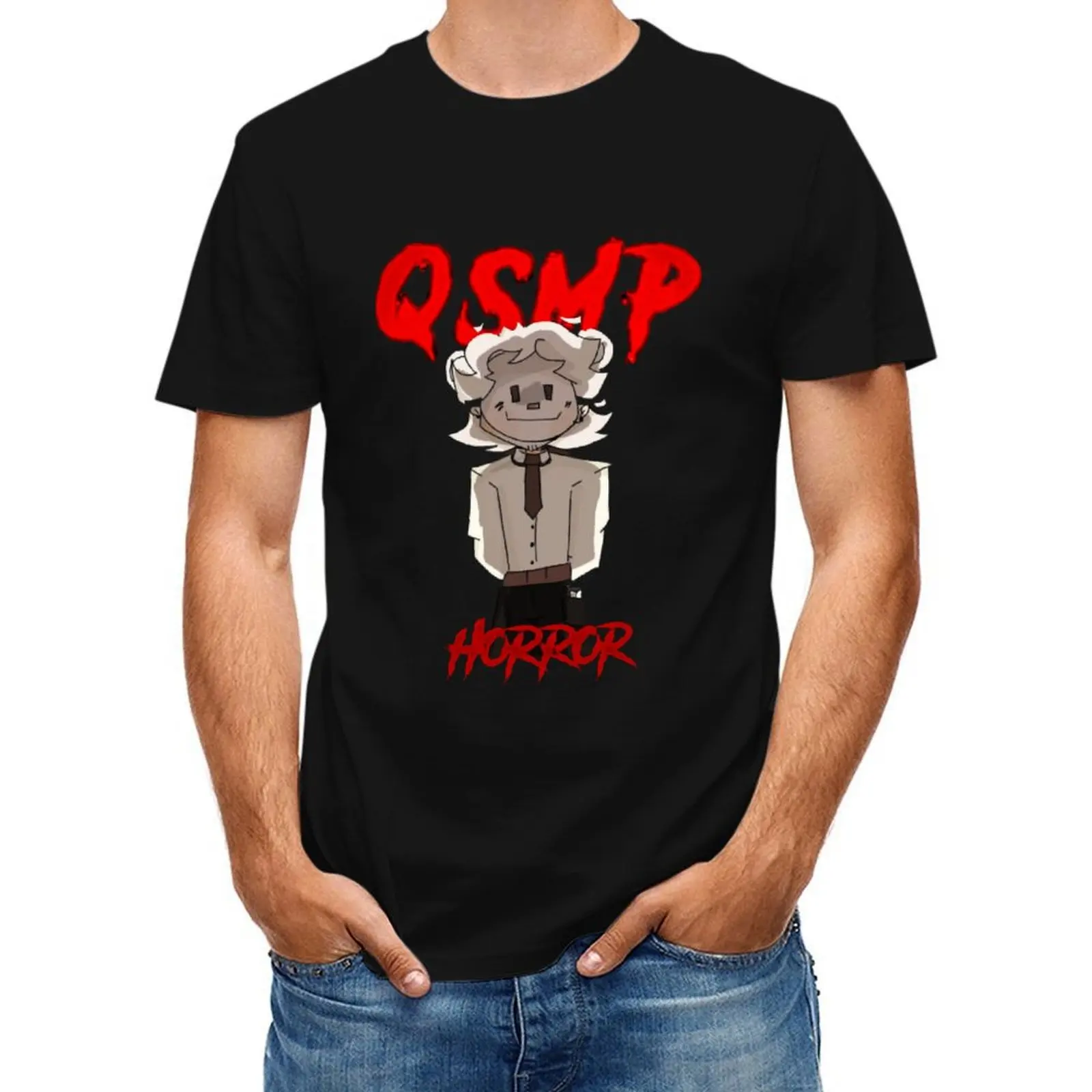 

QSMP Cucurucho Horror T-Shirt tees rapper graphic tees shirts men