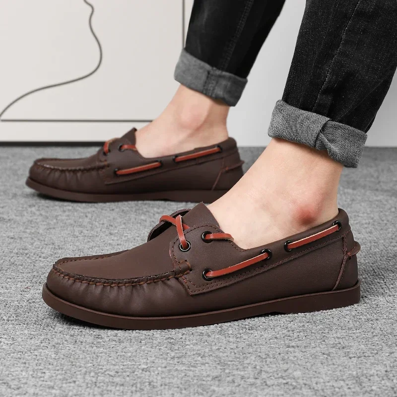 Luxury Brand Men's Casual Shoes Designer Business Shoes Breathable Formal Shoes Classic Lace-up Leather Dress Loafers Driving