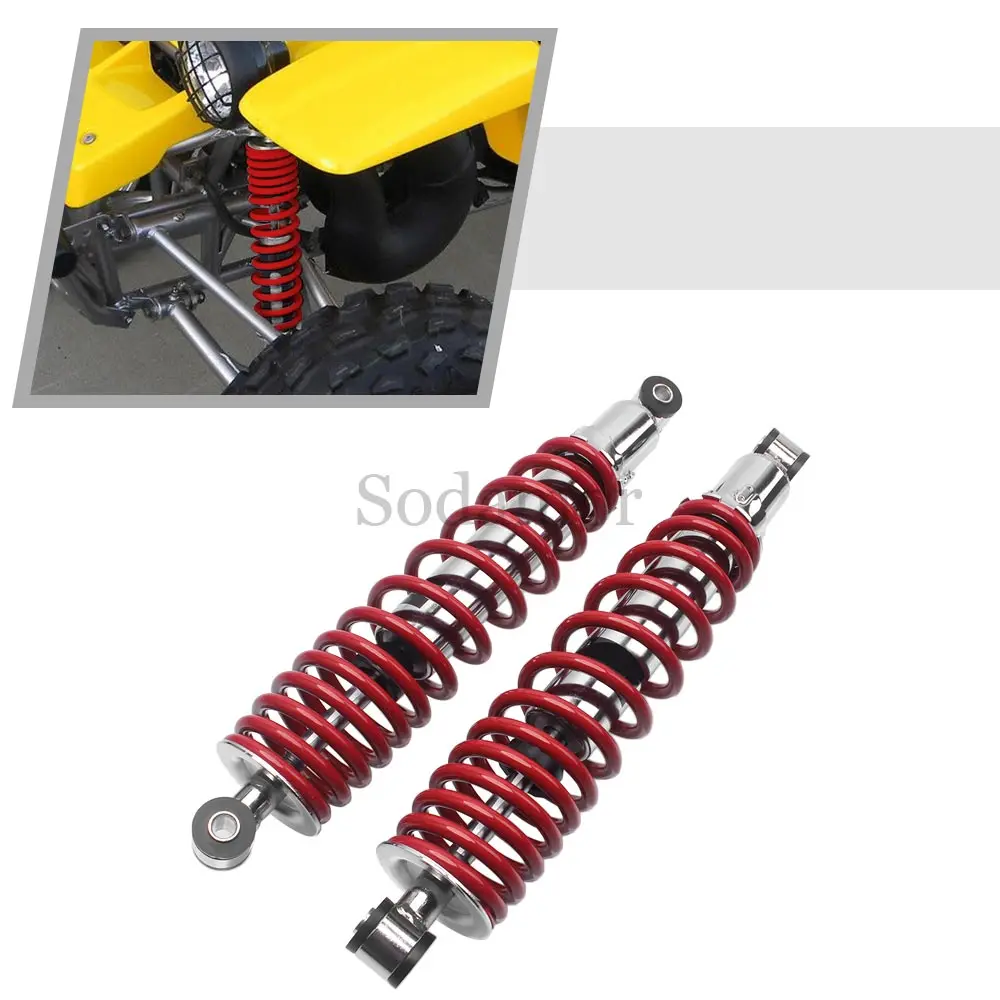 For Yamaha Banshee 350 YFZ350 2005 1Pair ATV Accessories Front Air Front Shocks Absorbers Steel+Aluminium Alloy Adjustable Red