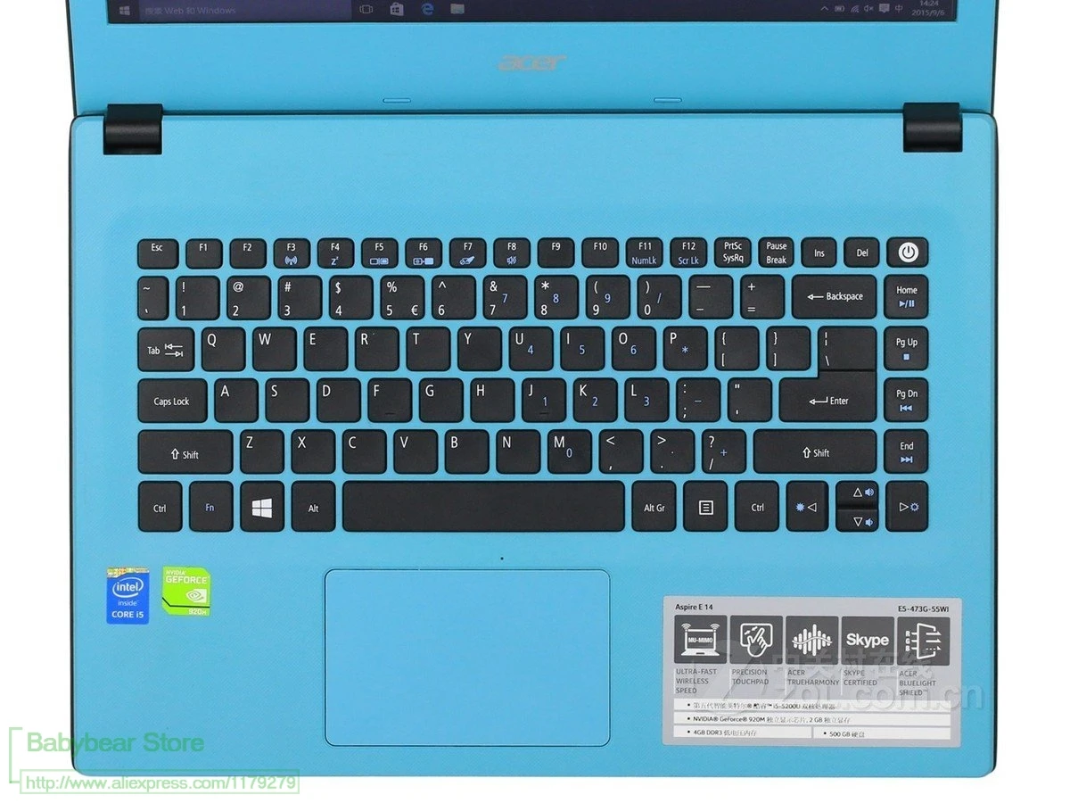 لشركة أيسر أسباير E5-473 E5-422 E5-473G E5-432G Tmp248 Tmp 249 Tmp249 غطاء لوحة المفاتيح حامي رقيقة جدا بولي يوريثان