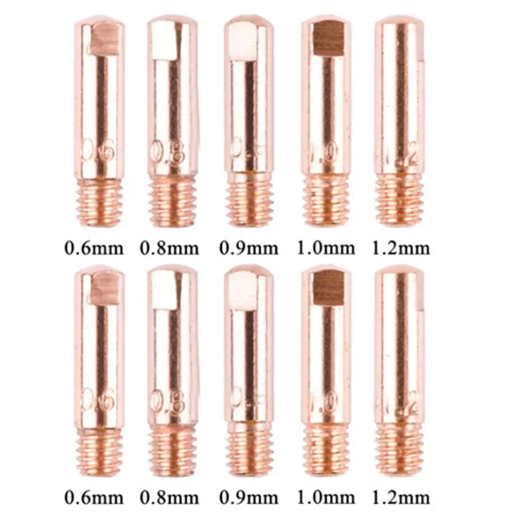 

10PCS Contact Tip Consumables Nozzle Welding MB15 15AK Contact Tip 0.6/0.8/1.0/1.2mm Conductive Tips Protective Nozzles Tip