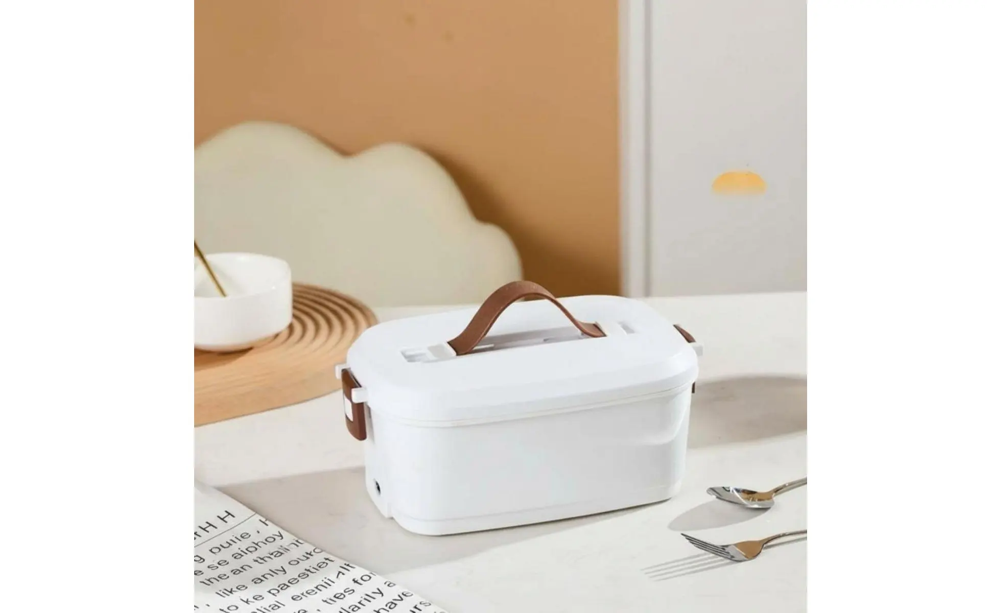 Car Heated Lunch Box Double Use Stainless Steel Heating Lunch Box Portable Food Warmer 3-in-1 Voltage Support Dishwasher Safe