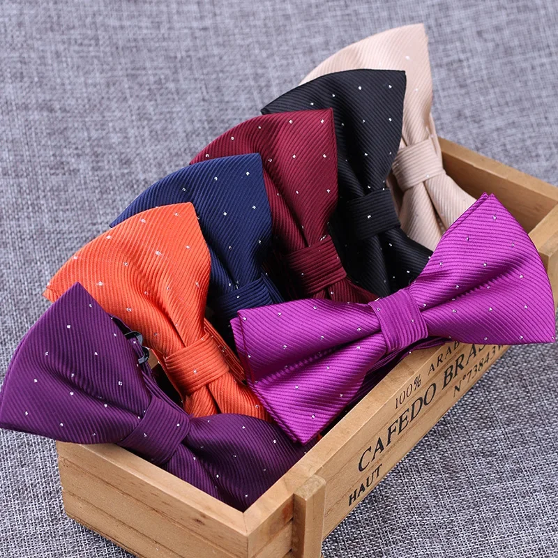 

Knot men's wedding wedding solid color silver formal business bow tie wholesale Korean adult suit bow tie