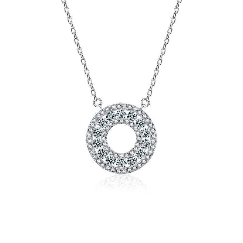 

ZFSILVER модное модное роскошное классическое изысканное серебро s925 с муассанитом дизайн круговое ожерелье очаровательные женские аксессуары ювелирные изделия XMZ096