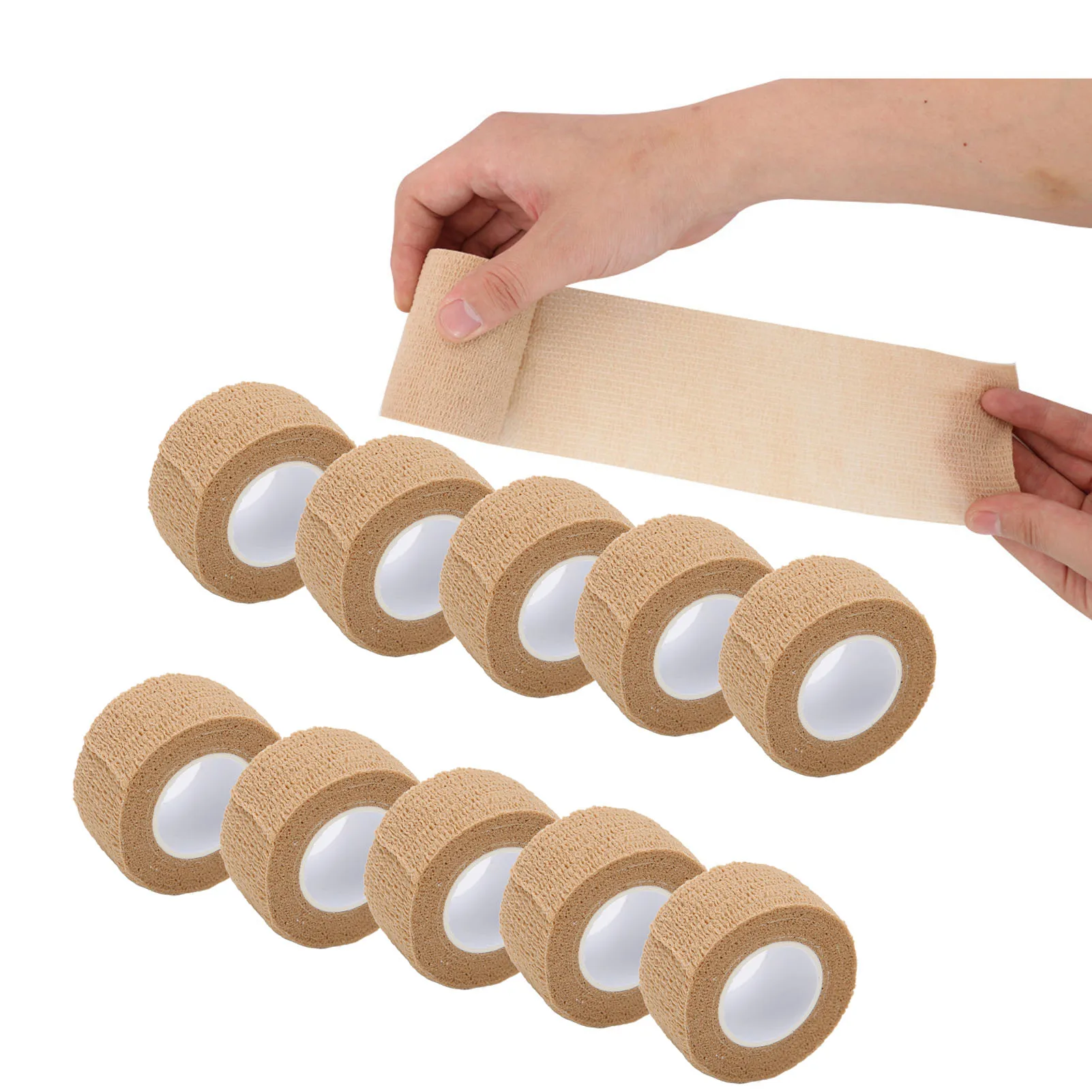 

Self Adhesive Bandage Wound Dressing Self Adhesive Elastic Bandage Sports Fixed Breathable Bandage 2.5x450cm 10pcs Bandage Wrap